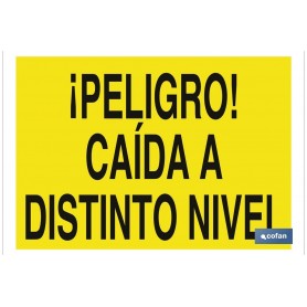 ▷ Cartel ¡Peligro! caída a distinto nivel | Ferreidea
