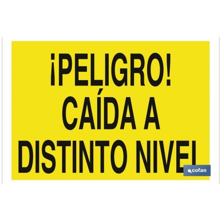 ▷ Cartel ¡Peligro! caída a distinto nivel | Ferreidea