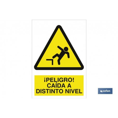 ▷ Señal ¡Peligro! caída a distinto nivel | Ferreidea
