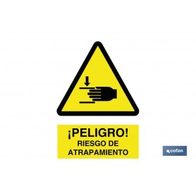 ▷ Señal ¡Peligro! riesgo de atrapamiento | Ferreidea
