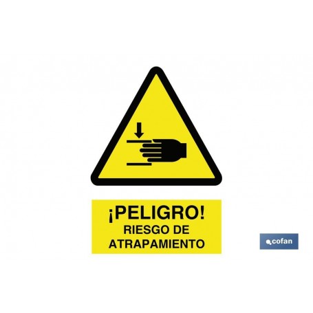 ▷ Señal ¡Peligro! riesgo de atrapamiento | Ferreidea