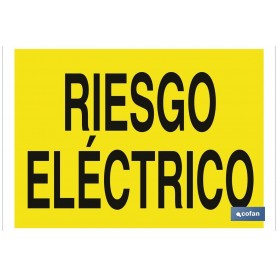 ▷ Cartel Riesgo eléctrico Texto | Ferreidea