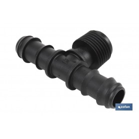 ▷ Conexión "T" R/Macho 3/4" Ø16mm | Ferreidea
