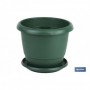 Maceta Modelo Gardenia + Plato Verde Cofan