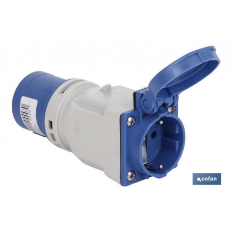▷ Adaptador Industrial IP44 Clavija-Base Schuko | Ferreidea
