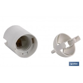 ▷ Portalámparas para Obra E-27 Resina Termoestable Blanco | Ferreidea
