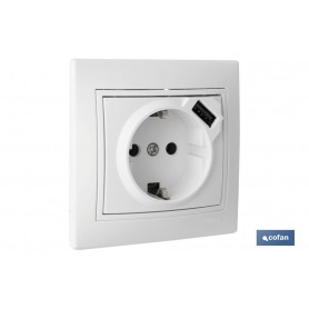 ▷ Base Enchufe USB Monobloc 2P+T | Ferreidea