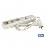 ▷ Base Bipolar 3 tomas y prolongación con T/T lateral y 2 puertos USB | Ferreidea