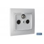 ▷ Toma Final TV-Satélite-Radio Blanco 83x81 | Ferreidea