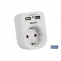 ▷ Adaptador Enchufe 1 toma frontal + 2 USB | Ferreidea