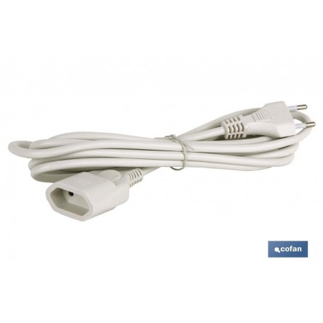 ▷ Prolongador Bipolar Espiga ø4 Cable Blanco | Ferreidea