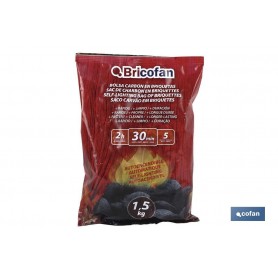 ▷ Bolsa Carbón en Briquetas Autoencendible 1,5 kg | Ferreidea