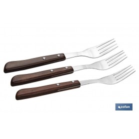 ▷ Pack 3 de Tenedores Chuleteros Mango Madera | Ferreidea