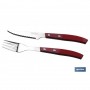 ▷ Pack 3 Cuchillos + 3 Tenedores Mod.Paprika Rojo | Ferreidea