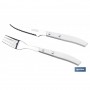 ▷ Pack 3 Cuchillos + 3 Tenedores Chuleteros Mod.Vittorio Blanco | Ferreidea