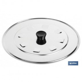 Tapa con desvaporizador en Acero Inoxidable y Pomo en ABS Cofan