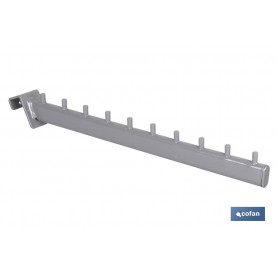 ▷ Percha Inclinada Ovalada con pivotes (para barra de carga) | Ferreidea