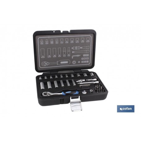 ▷ Maletín 36 pcs Profesional Vasos 1/4" | Ferreidea