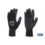 ▷ Guante soporte poliéster impregnado latex negro ✔️