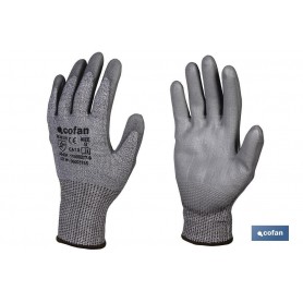 ▷ Guante anticorte impregnado Poli Uretano gris ✔️
