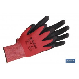 ▷ Guante Impregnado Nitrilo Foam Rojo/Negro | Ferreidea