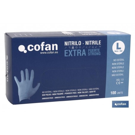 ▷ Guantes Nitrilo Extrafuerte (100uds) | Ferreidea
