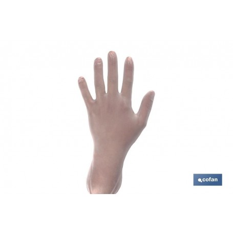 Guantes 100% vinilo con polvillo - Caja Dispensadora de 100