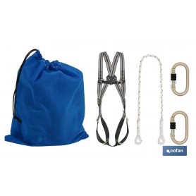 ▷ Conjunto Arnés 2 ptos con cuerda y mosquetón | Ferreidea