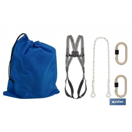 ▷ Conjunto Arnés 2 ptos con cuerda y mosquetón | Ferreidea