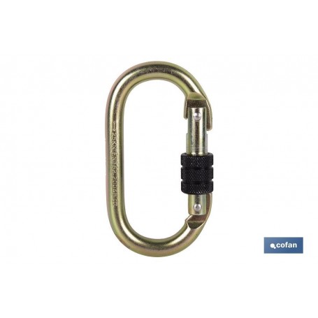 ▷ MOSQUETÓN CON ROSCA DE SEGURIDAD | Ferreidea