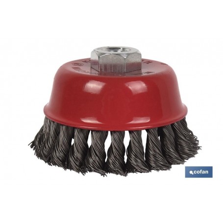 ▷ Cepillo Alambre Copa Trenzado M14 Acero | Ferreidea