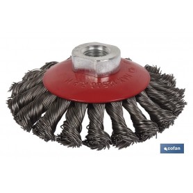 ▷ Cepillo Alambre Oblicuo Trenzado M14 Acero | Ferreidea