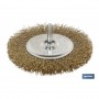 ▷ Cepillo Alambre Circular Ondulado Acero Latonado | Ferreidea