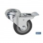 ▷ Ruedas Goma Gris Pasante/Freno | Ferreidea