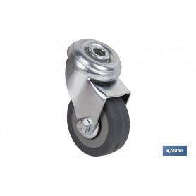 ▷ Ruedas Goma Gris Pasante | Ferreidea