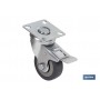 ▷ Ruedas Goma Gris Placa/Freno | Ferreidea