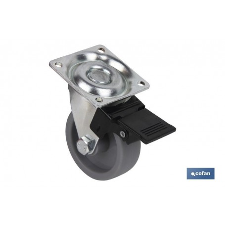 ▷ Ruedas Polipropileno Placa/Freno | Ferreidea
