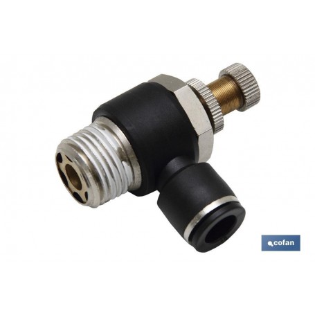 ▷ Regulador de Caudal Cónico Unidireccional para Cilindro | Ferreidea