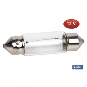 Bombilla Coche C10W (12V) Ø11x38mm Cofan