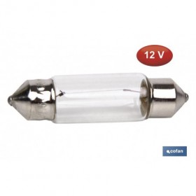 Bombilla Coche C5W (12V) Ø11x38mm Cofan