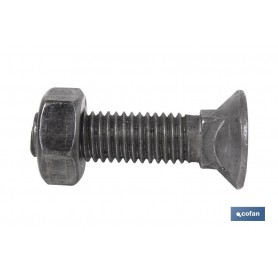 ▷ Tornillo con Cuello Cuadrado Bajo con Tuerca Hexagonal | Ferreidea