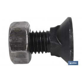 ▷ Tornillo con Cuello Cuadrado Bajo + Tuerca Hexagonal  | Ferreidea