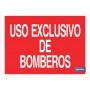 ▷ Cartel Uso exclusivo Bomberos | Ferreidea