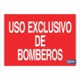 ▷ Cartel Uso exclusivo Bomberos | Ferreidea