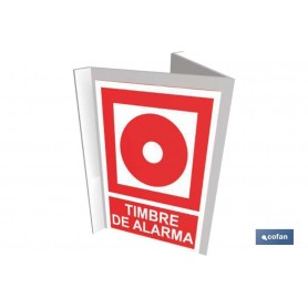 ▷ Cartel Señal Panorámica "TIMBRE ALARMA" + Texto | Ferreidea