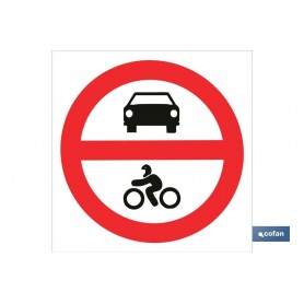 ▷ Cartel Prohibido coches y motocicletas | Ferreidea