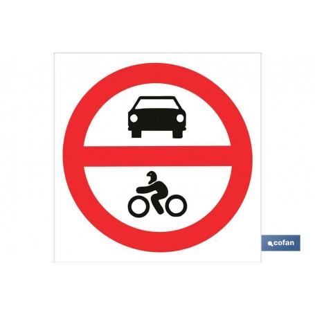 ▷ Cartel Prohibido coches y motocicletas | Ferreidea