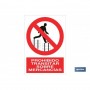 ▷ Cartel Prohibido transitar sobre mercancías | Ferreidea