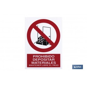 ▷ Cartel Prohibido Depositar materiales | Ferreidea
