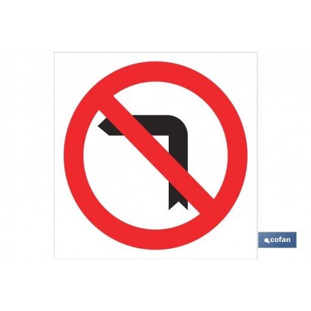 ▷ Cartel Prohibido girar izquierda | Ferreidea